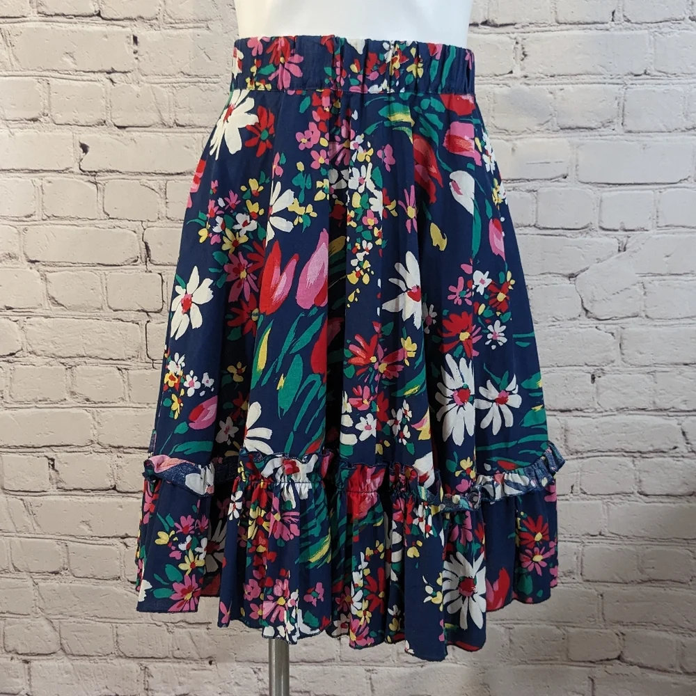 Vintage Floral Skirt w/belt